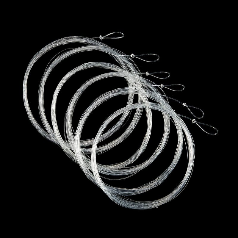 Piscifun Fly Fishing Leader with Pre-Tied Loop, Tapered Fly Line Leader, Nylon, Clear, 7.5ft, 6 Pack, 0X - Image 3