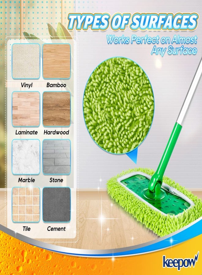 KEEPOW Reusable Mop Pads Compatible with Swiffer Sweeper Mop, Microfiber Dry Sweeping Cloths, Washable Wet Pads Refills Mopping Cloth Refills for Hardwood Floor Cleaning, 4 Pack - Image 4