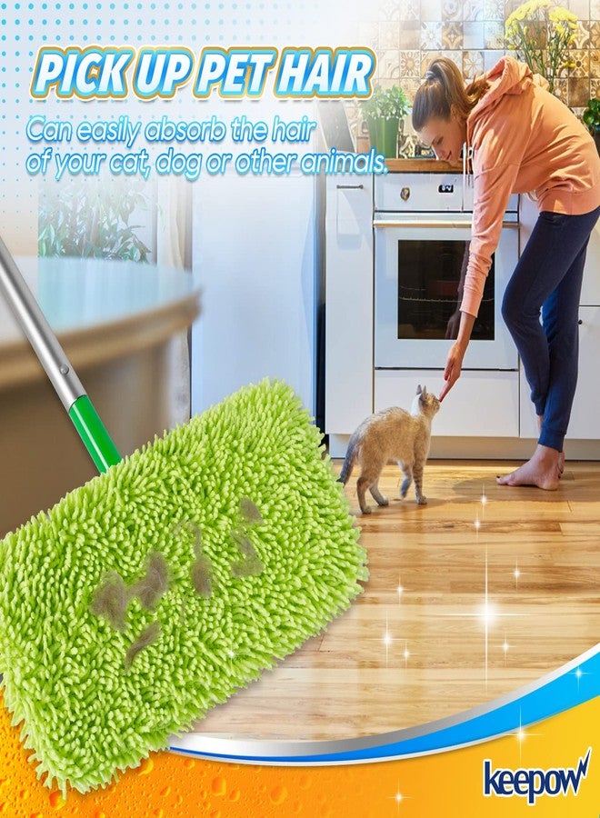 KEEPOW Reusable Mop Pads Compatible with Swiffer Sweeper Mop, Microfiber Dry Sweeping Cloths, Washable Wet Pads Refills Mopping Cloth Refills for Hardwood Floor Cleaning, 4 Pack - Image 5