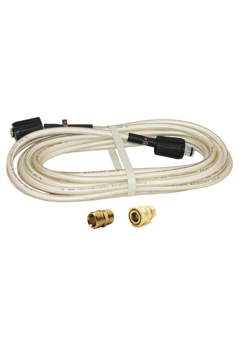 Digital Craft Digital Craft Pressure Washer Hose Pipe 170Bar 2465PSI M2215 14mm High Pressure Washer Hose Spray Water Pressure Washer Pipe 8MTRPipe Joint Connector M22Quick Connector  - Image 1