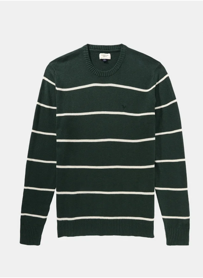 American Eagle AE Striped Crewneck Sweater