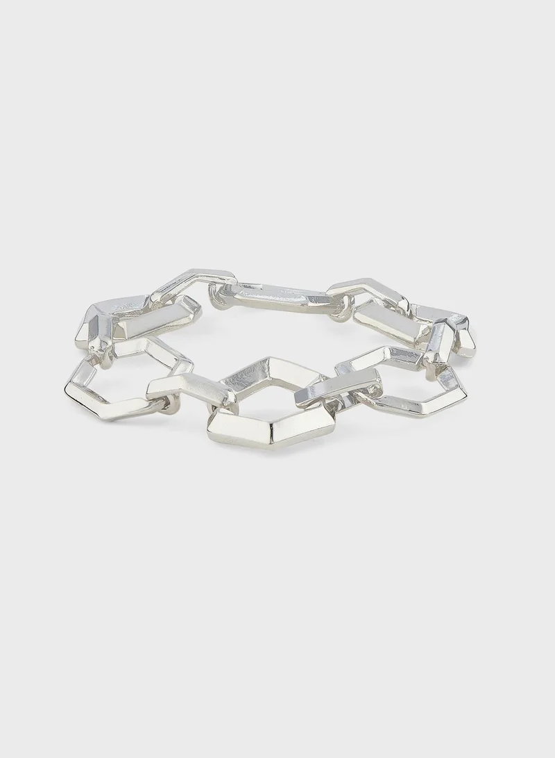 Ginger Hexagonal Chain  Bracelet