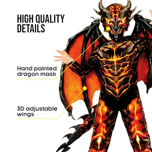 Morph Dragon Jumpsuit Lava Boys Costume L - Image 3