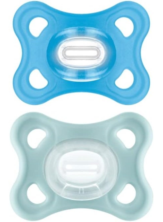 مام Comfort Pacifiers, Newborn Pacifiers, 2 Count (Pack of 1) - Image 1