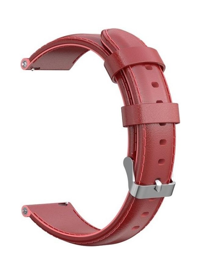 BGM Oil wax Leather Strap For Huawei B5 Red - Image 2