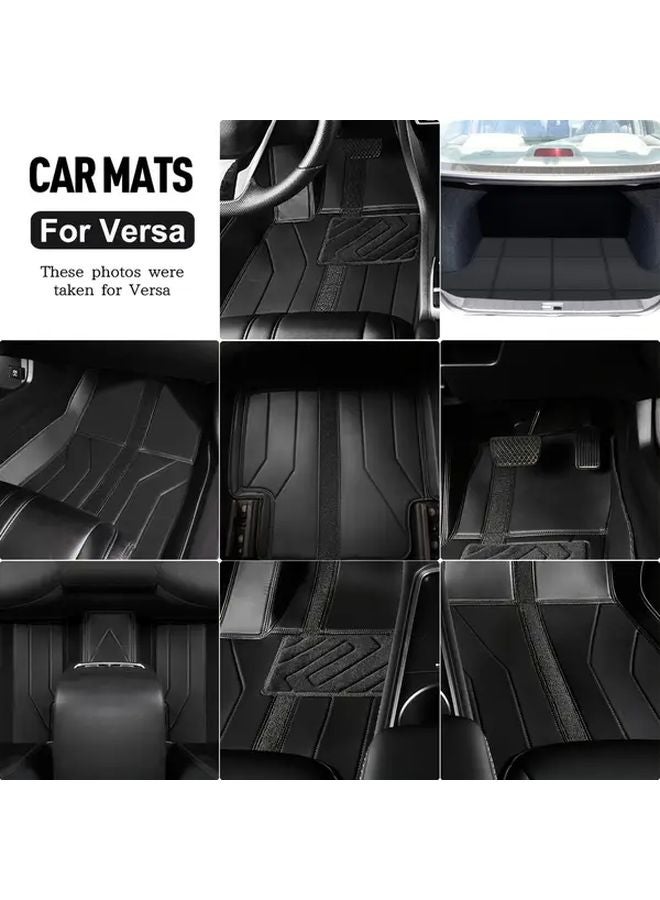 Nissan Versa Sunny 2011 2018 Trunk Mat Black Faux Leather Left Hand Drive - Image 5