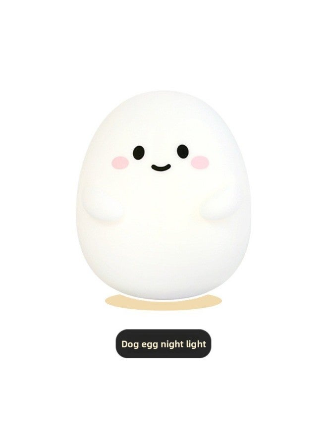 Creative New Cute Cute Wang Egg Nightlight Silicone Tumbler Adjustable Brightness Rechargeable Parent-child