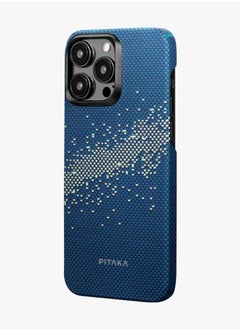 PITAKA iPhone 16 Pro Max MagSafe Case StarPeak Luminous Cover / Ultra Slim / Woven Touch / Raised Camera Lip / Drop and Damage Protecting Back Cover - Milky Way Galaxy  - Image 2