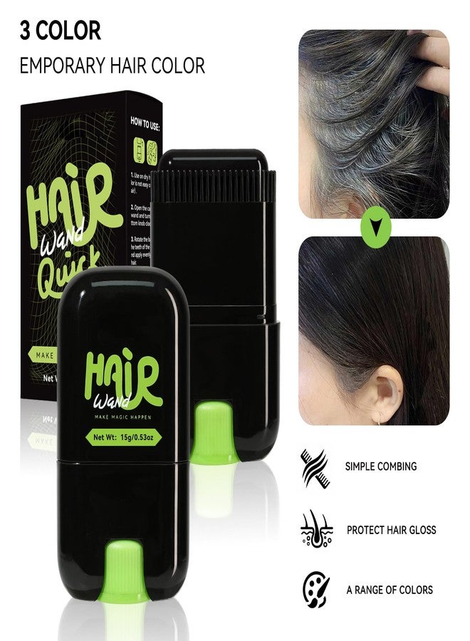 BEUKING Temporary Hair Dye Sticks, Hair Color Correction Sticks, Long Lasting Highly Pigmented Black/Dark Brown/Coffee Portable Washable Cover Grey Hair Pen for Hair Makeup (01# Black, 0.5 oz) - Image 2