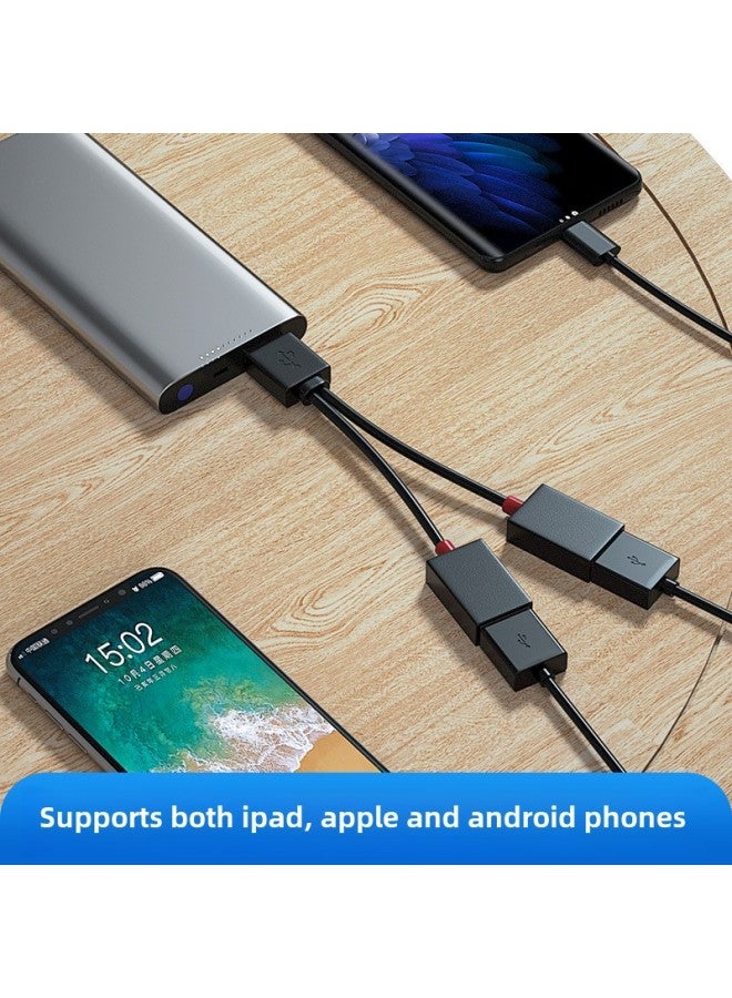 Car-mounted One-to-two USB Split-line Multi-function Adapter, Mobile Phone, Tablet Computer, Extended Multi-interface Hub-Number Of Interfaces:O Elbow Design Two Only Support Charging (12cm) - Image 3