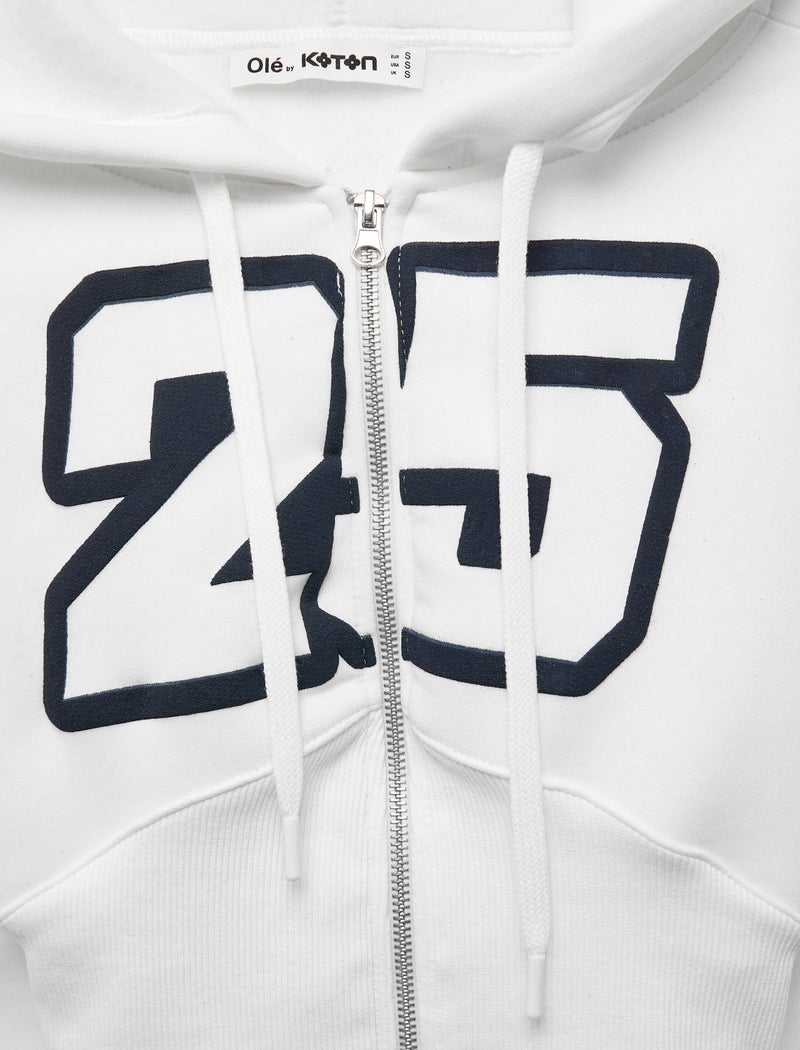 KOTON Corset Detail Crop Sweatshirt - Image 5