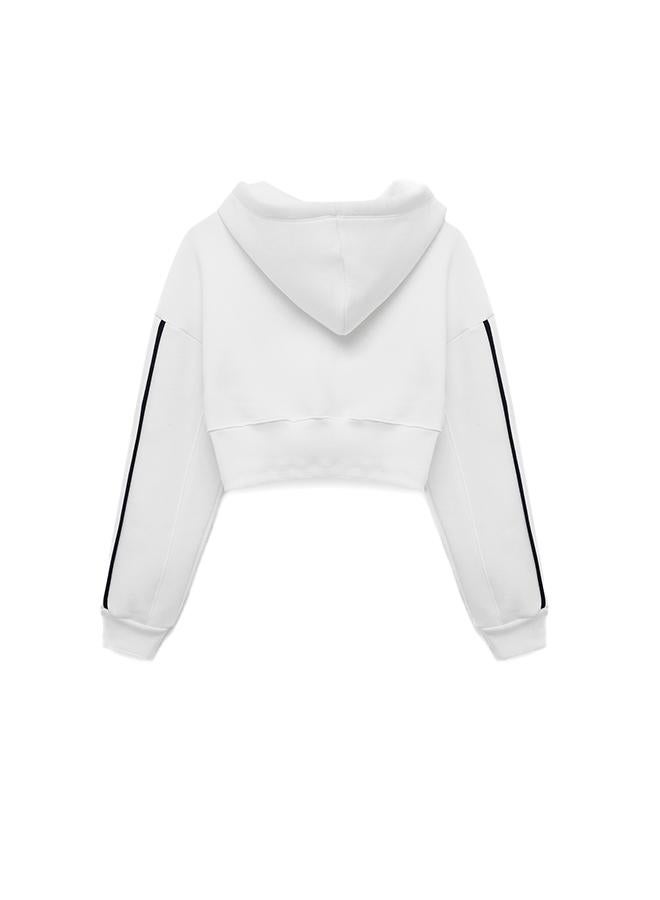 KOTON Corset Detail Crop Sweatshirt - Image 4