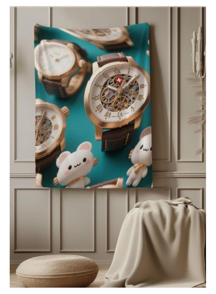 عام بطانية رقيقة من الفانيلا (دافئة ومريحة، ومناسبة للنوم واستخدام الألعاب وإزالة الغبار ومقاومة للرمل) 150 سم * 200 سم - 851 - Image 4