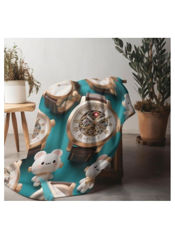 عام بطانية رقيقة من الفانيلا (دافئة ومريحة، ومناسبة للنوم واستخدام الألعاب وإزالة الغبار ومقاومة للرمل) 150 سم * 200 سم - 851 - Image 5