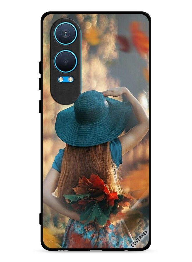 Covernex OnePlus Nord CE4 Lite 5G Protective Case Cover Hat Girl Hiding Love Leaves  - Image 1