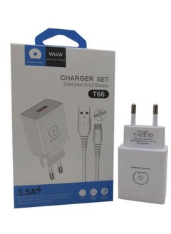Fast Charging 3.5A Adapter With Micro USB Cable Charger
