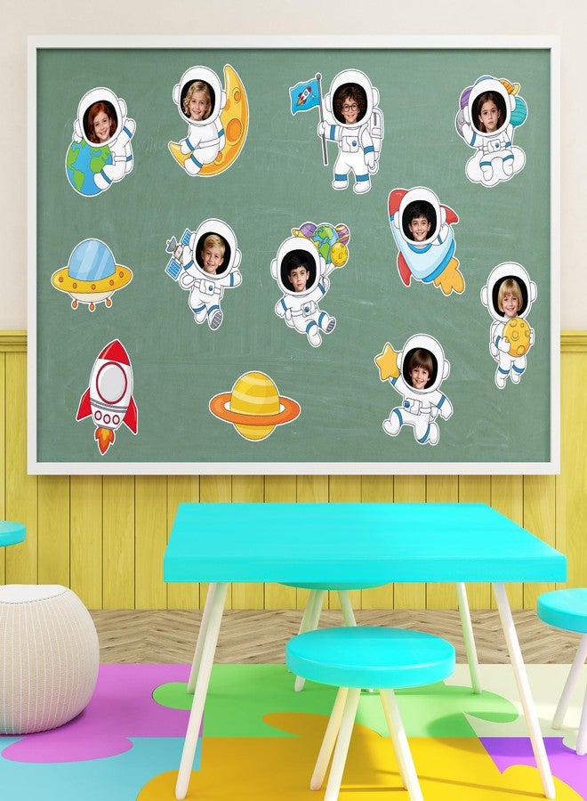 Machomby 48 قطعة من قصاصات الفضاء الخارجي، قصاصات ملونة لصواريخ وكواكب ورواد فضاء، زينة لوحات الإعلانات، ديكورات منزلية وفنية، مثالية لحفلات الفضاء الخارجي، ديكور جدران الفصول الدراسية، ديكور السبورة. - Image 5