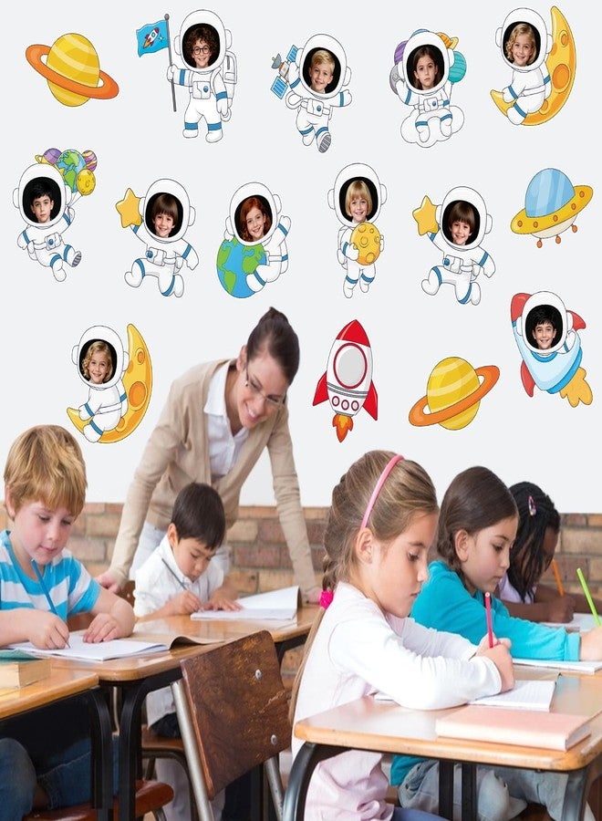 Machomby 48 قطعة من قصاصات الفضاء الخارجي، قصاصات ملونة لصواريخ وكواكب ورواد فضاء، زينة لوحات الإعلانات، ديكورات منزلية وفنية، مثالية لحفلات الفضاء الخارجي، ديكور جدران الفصول الدراسية، ديكور السبورة. - Image 2
