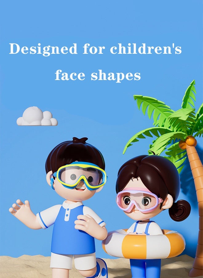 MANBO Kids Swimming Goggles, Waterproof Anti-Fog Clear Wide View Swim Glasses, Professional Diving Goggles for Boys Girls - Image 2