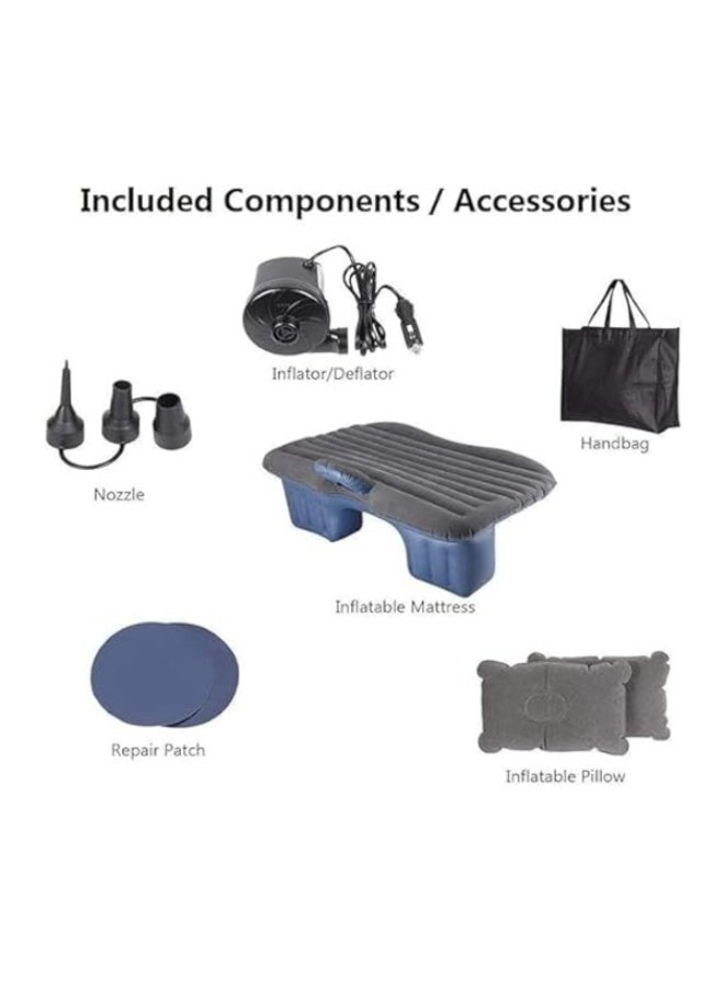 Macon Car Inflatable Bed, Portable Car Air Mattress for Back Seat, Travel and Camping Use | Lightweight Foldable Car Bed with Air Pump, 2 Air Pillows, and Repair Kit | Durable PVC Flocking Car Mattress for SUV, Sedan, and Family Cars | Comfortable Sleeping Bed for Long Road Trips, Outdoor Adventures, Rest, and Relaxation | Easy to Inflate and Store | Ideal Travel Accessory for Couples, Kids, and Travelers - Image 5