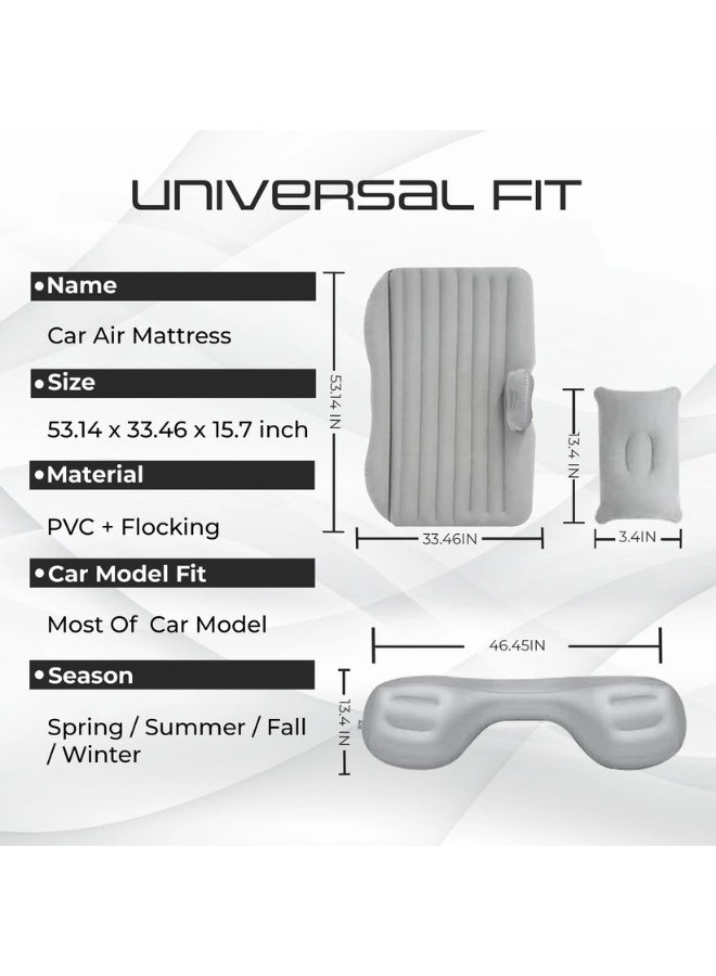 Macon Car Inflatable Bed, Portable Car Air Mattress for Back Seat, Travel and Camping Use | Lightweight Foldable Car Bed with Air Pump, 2 Air Pillows, and Repair Kit | Durable PVC Flocking Car Mattress for SUV, Sedan, and Family Cars | Comfortable Sleeping Bed for Long Road Trips, Outdoor Adventures, Rest, and Relaxation | Easy to Inflate and Store | Ideal Travel Accessory for Couples, Kids, and Travelers - Image 4