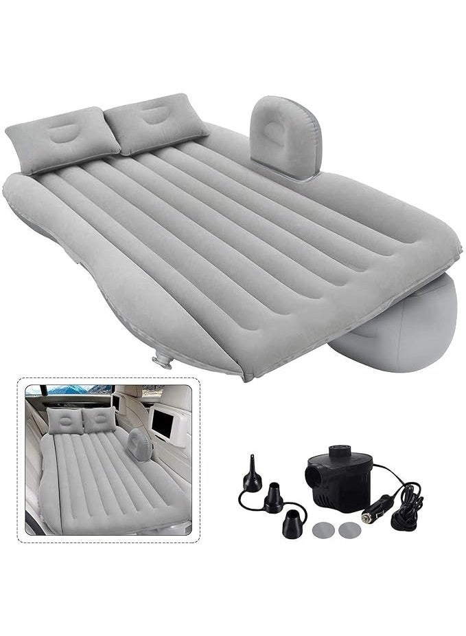 Macon Car Inflatable Bed, Portable Car Air Mattress for Back Seat, Travel and Camping Use | Lightweight Foldable Car Bed with Air Pump, 2 Air Pillows, and Repair Kit | Durable PVC Flocking Car Mattress for SUV, Sedan, and Family Cars | Comfortable Sleeping Bed for Long Road Trips, Outdoor Adventures, Rest, and Relaxation | Easy to Inflate and Store | Ideal Travel Accessory for Couples, Kids, and Travelers - Image 1