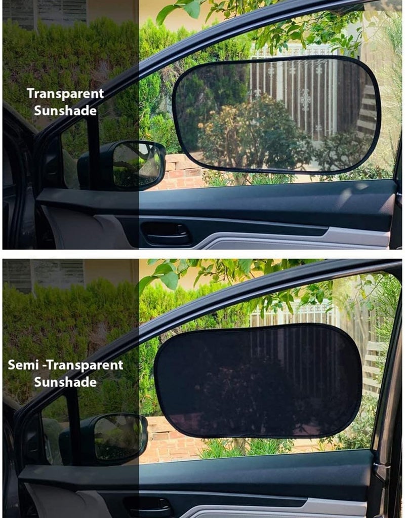 Car Sun Shade for Side Window (4X) - Certified UV Protection for Baby and Pets - 120GSM Mesh, Blocks 99.95% UV Rays - Fits Cars and SUVs - Image 3