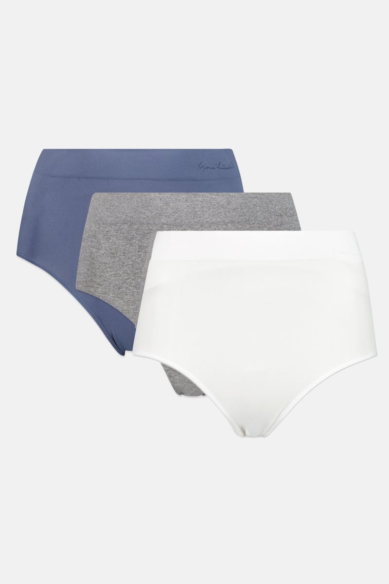 Gloria Vanderbilt Women 3 Pieces Seamless Comfort Briefs, Multicolor - Image 2