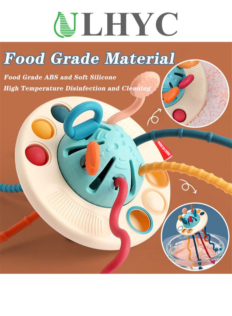 ULHYC Baby Montessori Silicone Toy ,Travel Pull String Activity Toy,Sensory Toys ,Fine Motor Skills Developmental ToysBoys Girls Infant Toys - Image 4
