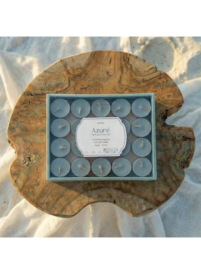 Amara Azure (14G) Eternal Blooming Rose Tea Light Candle - Image 2