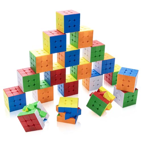 HELLOCUBE 20 Pack Speed Cube SetMagic Cube for Party Favors 3x3x3 Stickerless Magic Cube - Image 1