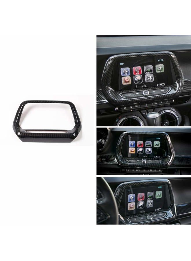 CheroCar for Chevrolet Camaro Carbon Fiber Grain Accessories GPS Navigation Screen Frame Trim for Camaro 2016-2020, Interior Decoration Cover, 1PC - Image 2