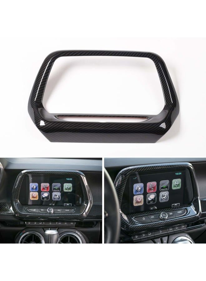 CheroCar for Chevrolet Camaro Carbon Fiber Grain Accessories GPS Navigation Screen Frame Trim for Camaro 2016-2020, Interior Decoration Cover, 1PC - Image 1