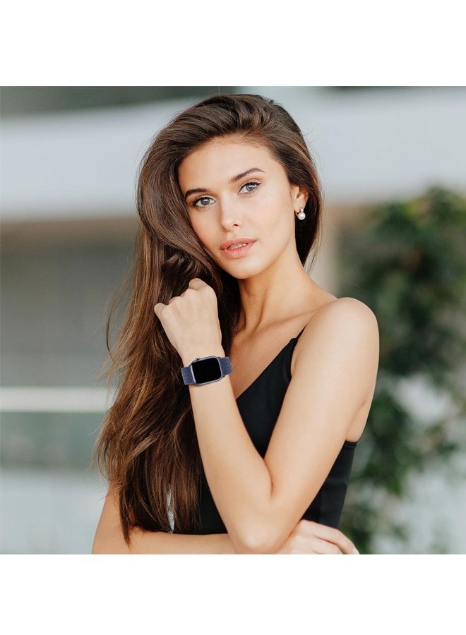 2PCS Braided Solo Loop Compatible with Apple Watch Band 42mm 44mm 45mm 46mm 49mm Women Men, Adjustable Stretchy Bands Elastic Sport Wristbands for iWatch Series 9 8 7 6 5 4 3 2 SE Ultra 2 - Image 5