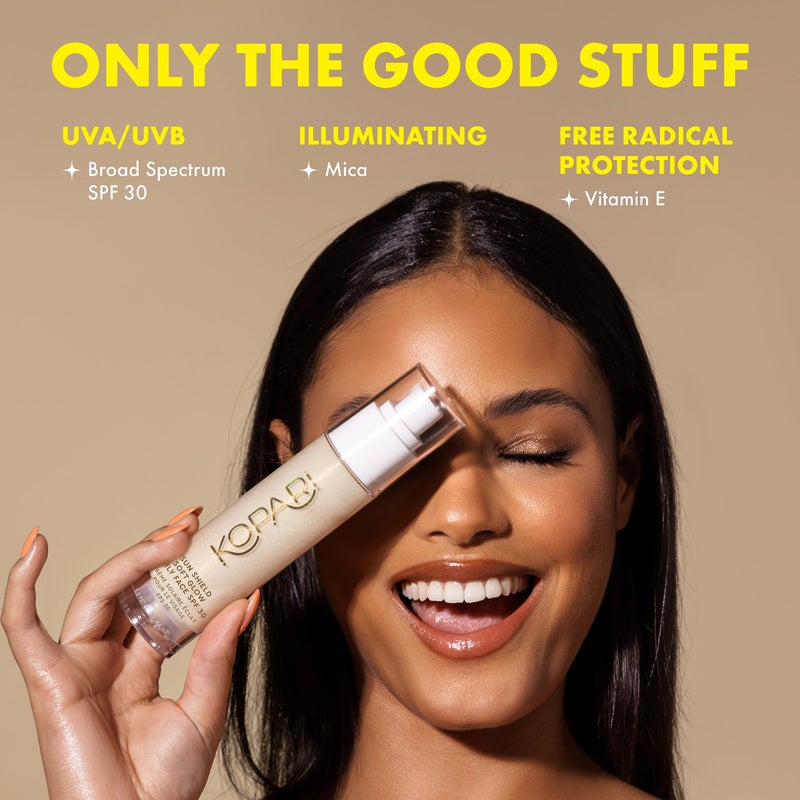 Kopari Sun Shield Soft Glow - Daily Face SPF 30, Sheer Lightweight Sunscreen, Healthy Radiant Glow, Perfect Under Makeup for Boost of Hydration, 1.5oz - Image 4