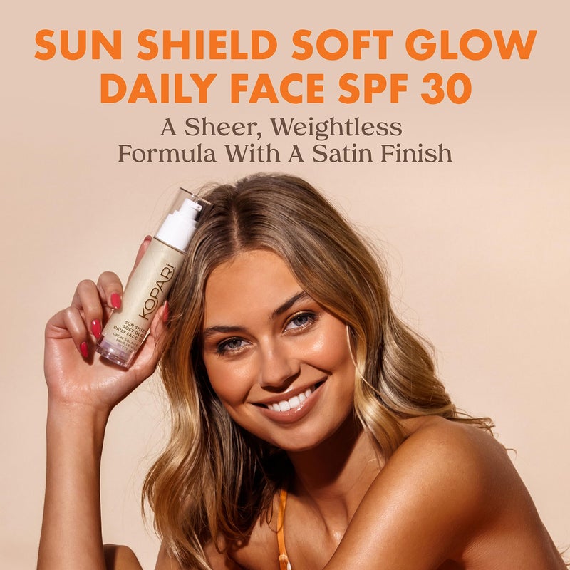 Kopari Sun Shield Soft Glow - Daily Face SPF 30, Sheer Lightweight Sunscreen, Healthy Radiant Glow, Perfect Under Makeup for Boost of Hydration, 1.5oz - Image 2
