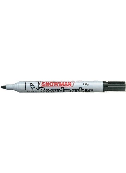 Snowman - Blackboard Marker BG-12 Round Nib Black Pack of 12 - Image 1