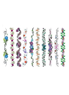 12 Sheets of Waterproof Flower Navel Tattoo Stickers for Women and Girls - Temporary Body Tattoos for Belly, Abdomen, Waist, and Back. Perfect Fake Tattoos for Stylish Looks!