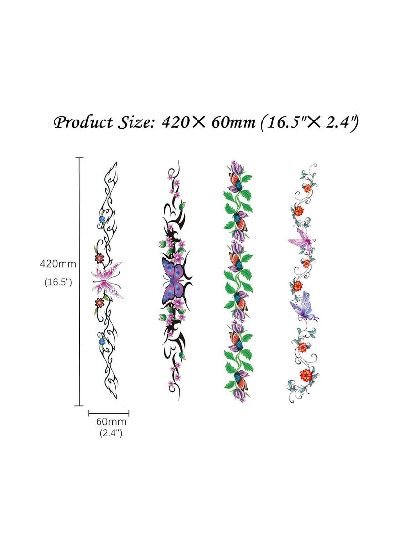 Generic - 12 Sheets of Waterproof Flower Navel Tattoo Stickers for Women and Girls - Temporary Body Tattoos for Belly, Abdomen, Waist, and Back. Perfect Fake Tattoos for Stylish Looks! - Image 1