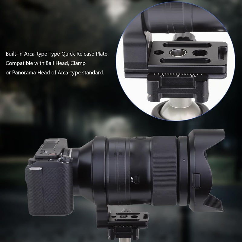 Haoge LMR-SM140 Lens Collar Replacement Foot Tripod Mount Ring Socket Stand Base for Sigma 100-400mm f/5-6.3 DG OS HSM Lens (Canon EF-Mount or Nikon F-Mount) Built-in Arca Type Quick Release Plate - Image 3