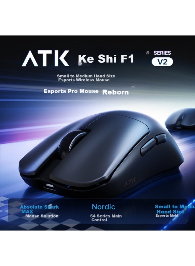 Atk Liekong F1v2 Wireless Mouse Wired/wireless Dual-mode Lightweight Ergonomic Gaming Office Mouse F1v2 Master Edition 2.0 Pearl Blue - Image 1