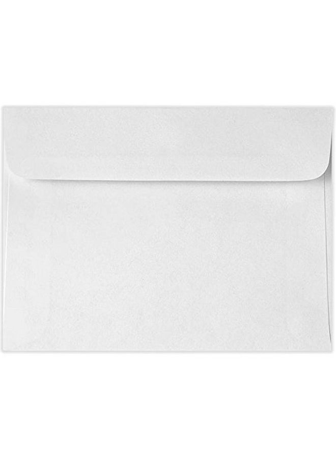 إنفيلوبس.كوم أظرف كتيبات Luxpaper | 5 1/2 بوصة × 7 1/2 بوصة | أبيض ساطع | نص 24 رطلاً | كمية 50 