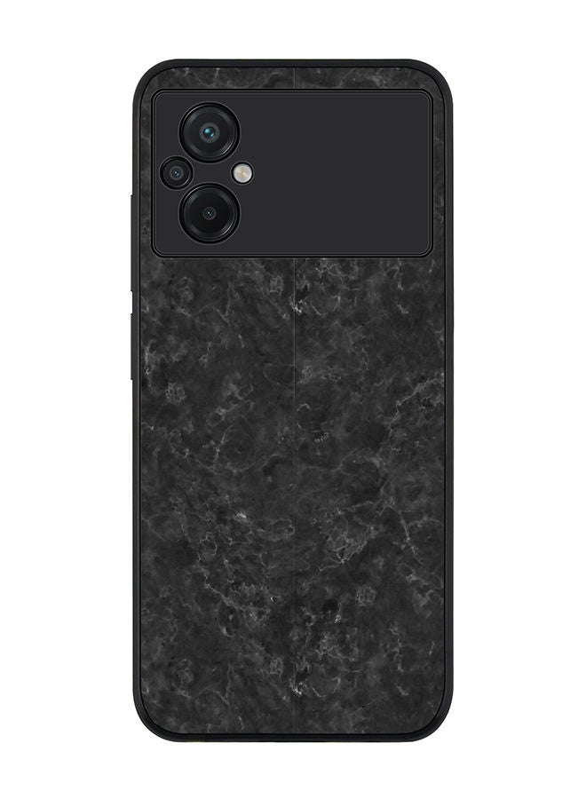 Stylizedd Rugged Black edge case for Xiaomi Poco M5 Slim fit Soft Case Flexible Rubber Edges Anti Drop TPU Gel Thin Cover - Marble Texture Black - Image 1