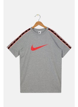 Nike Kids Boy Brand Logo Training T-Shirt, Grey  - Image 1
