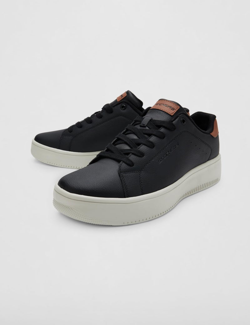 Skechers Mens Sport Court 92 Black Casual Lace Up Shoe - Image 5
