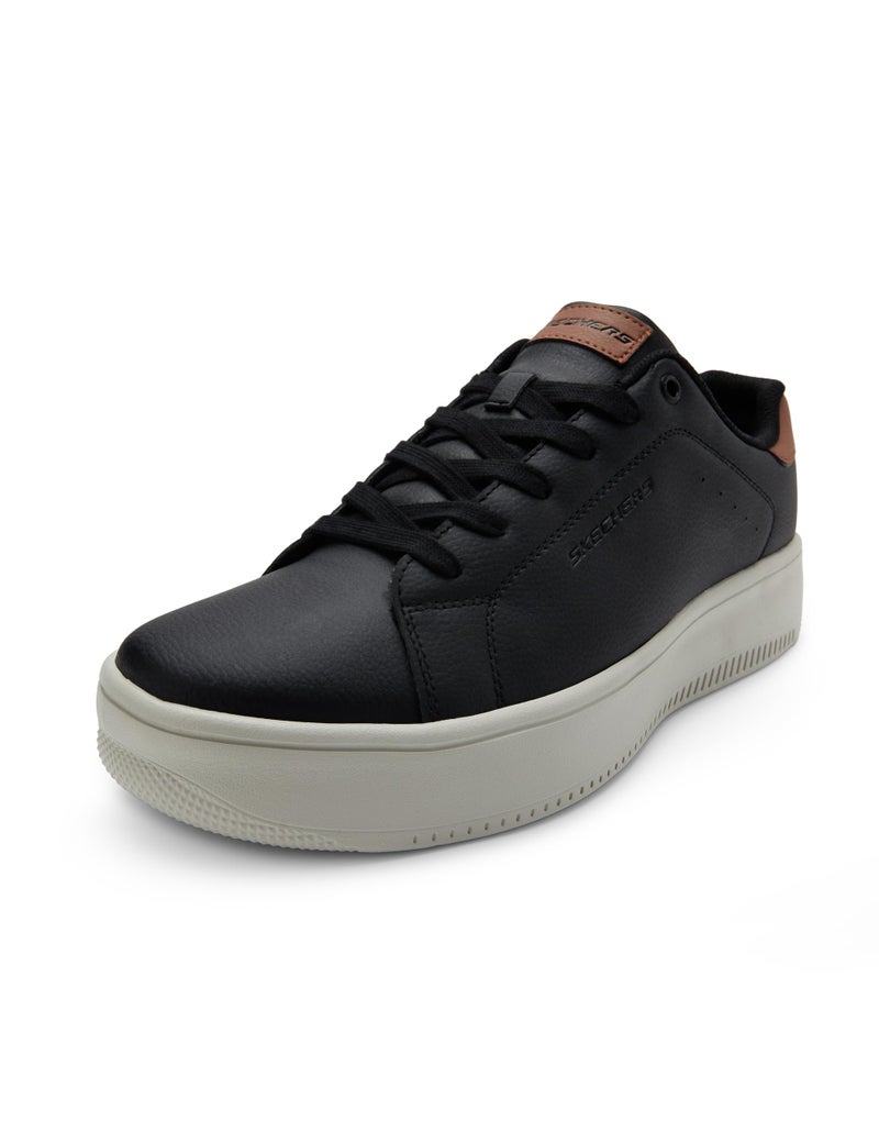 Skechers Mens Sport Court 92 Black Casual Lace Up Shoe - Image 1