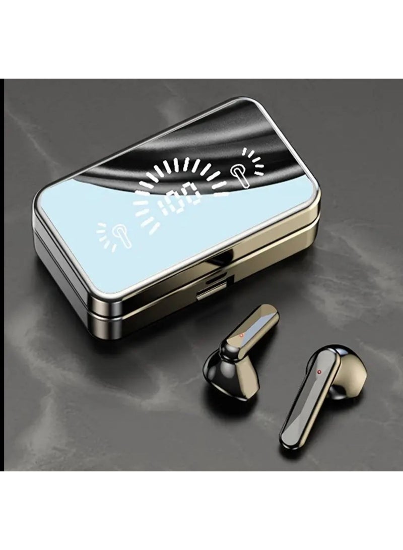 Mirror Bluetooth Earbuds, 5.2 Wireless Bluetooth Earphone with LED Display, TWS In-ear Invisible Stereo Sport Earbuds Waterproof Mini Binaural Headphones - Image 1