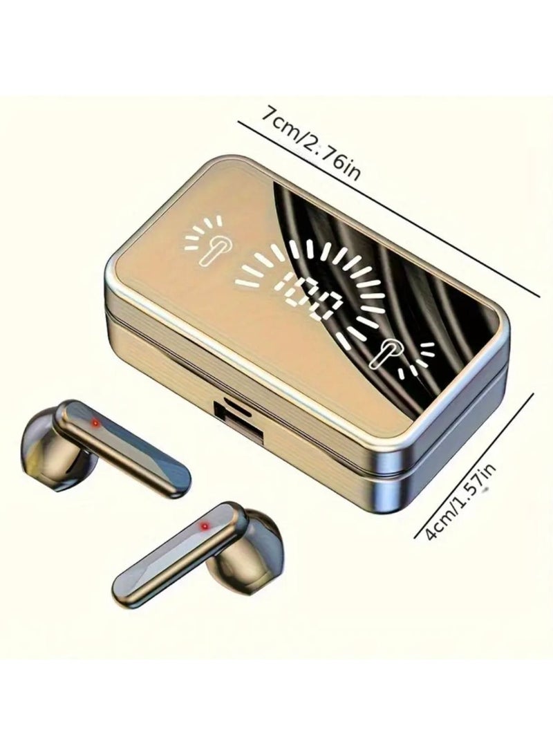 Mirror Bluetooth Earbuds, 5.2 Wireless Bluetooth Earphone with LED Display, TWS In-ear Invisible Stereo Sport Earbuds Waterproof Mini Binaural Headphones - Image 2