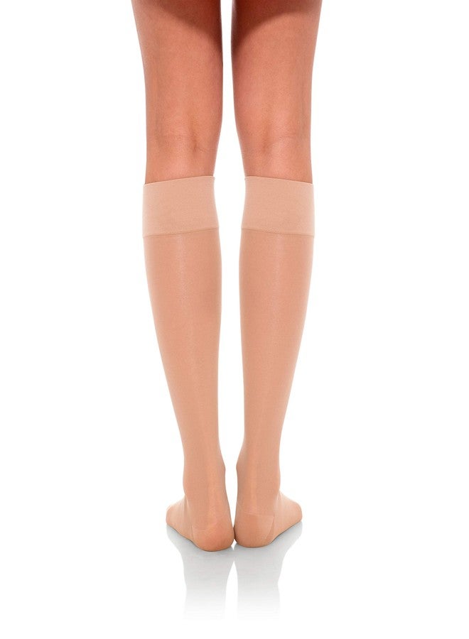 Jomi Compression Knee High Collection, 20-30mmHg Sheer Open Toe 233 (Small, Natural) - Image 3