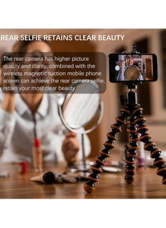 ELTRAZONE Vlog Selfie Monitor Screen for Smartphones – 4-Inch Wireless Display with Real-Time Rear Camera Sync, Magnetic Mount, Bluetooth Connection & Remote Control – Ideal for Vlogging, Selfies, Live Streaming – Compatible with iPhone & Android – White  - Image 3